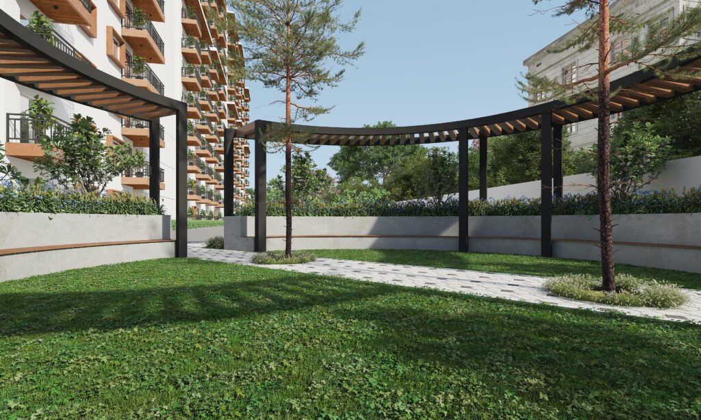 Vrushabadri wintwr park landscapped ganden and green outdore area