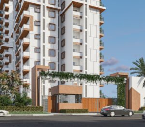 Vrushabadri Winter Park apartment exterior and landscaped entrance